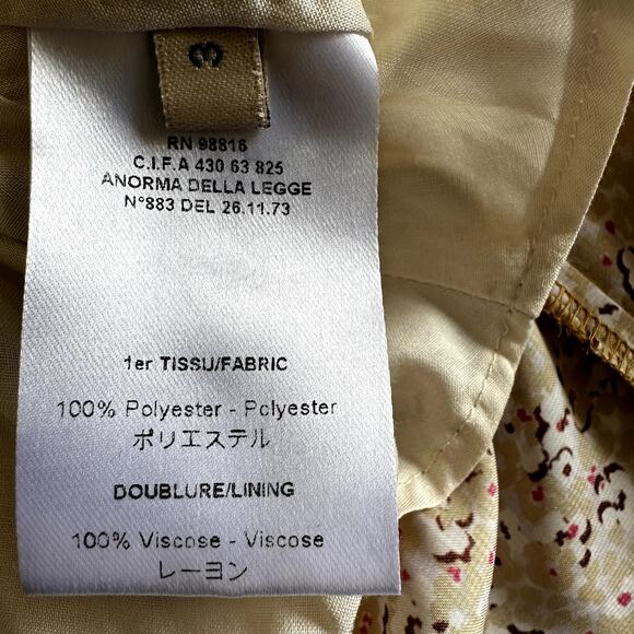 Cotelac Atacama Bloom Ruffle Skirt Pleated Floral Pull On Elastic Yellow 10 M - Picture 4 of 6